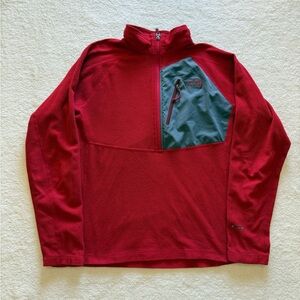 The North Face Men’s Large Red Flash Dry Crest 1/2 Zip Pullover Fleece Jacket
